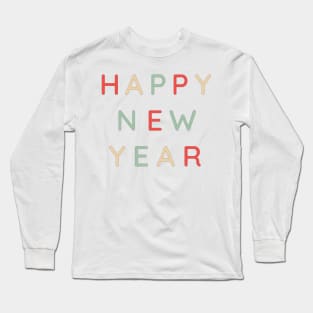 Happy Colourful New Year Long Sleeve T-Shirt